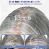 HAIRCUBE 13x6 HD Lace Front Wig Synthetic 22 Inch Gray Long Wave Layered Glueless Wig for Women, Natural Look Daily Wear view 3