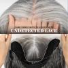 HAIRCUBE 13x6 HD Lace Front Wig Synthetic 22 Inch Gray Long Wave Layered Glueless Wig for Women, Natural Look Daily Wear view 4