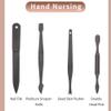 YUSIWOAL Stainless Steel Set De Manicure Piezas with Leather Case Nail Clipper Kit,Dark Gray view 4
