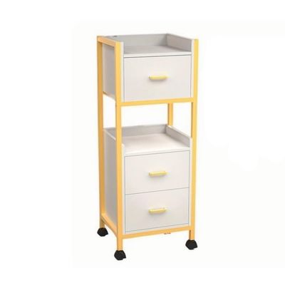FYZPIVM 3-Drawer Rolling Salon Station for Hair Stylist, Freestanding Barber Tool Chest with Storage, Utility Cart, Makeup Organizer Cabinet for Nail Techs, Beauty Salons(White)