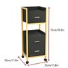 FYZPIVM 3-Drawer Rolling Salon Station for Hair Stylist, Freestanding Barber Tool Chest with Storage, Utility Cart, Makeup Organizer Cabinet for Nail Techs, Beauty Salons(White) view 2