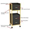 FYZPIVM 3-Drawer Rolling Salon Station for Hair Stylist, Freestanding Barber Tool Chest with Storage, Utility Cart, Makeup Organizer Cabinet for Nail Techs, Beauty Salons(White) view 3