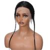 13x4 Lace Glueless Gele Turban Braiding Frontal Afro Twist Braids Topper Pre-Braid Human Hair Two Strands Pre-Plucked Natural Hairline Half Wig Frontal (middle part, 16 inch) view 1