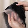 13x4 Lace Glueless Gele Turban Braiding Frontal Afro Twist Braids Topper Pre-Braid Human Hair Two Strands Pre-Plucked Natural Hairline Half Wig Frontal (middle part, 16 inch) view 2