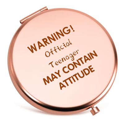13th Birthday Gifts for Girls Compact Mirror 13 Year Old Girl Gifts Happy 13th Birthday Gift Ideas for Teen Girl Sister Daughter Niece Granddaughter Official Teenager Folding Makeup Mirror Rose Gold