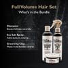 DandyMen Full Volume Hair Set for Men  Thickening Shampoo, Sea Salt Spray & Grooming Clay  3-Step Styling Kit for Volume, Texture & Hold (Obsidian Cardamom) view 2