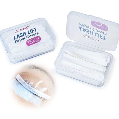 Lash Lift Perm Paper 1000Pcs Lomansa Lash Lift Paper Covers Disposable Lash Lift Ribbons Strips Supplies (White)