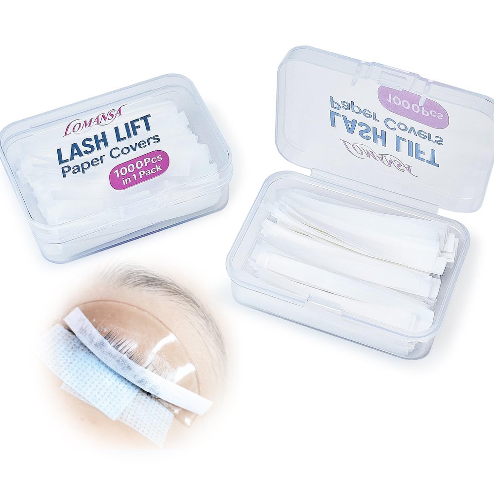 Lash Lift Perm Paper 1000Pcs Lomansa Lash Lift Paper Covers Disposable Lash Lift Ribbons Strips Supplies (White)