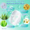 Belluxe 2-Pack Aloe Vera Sheet Face Masks Skincare for Sensitive Skin, Hydrating Korean Facial Mask for Soothing and Moisturizing, Face Mask Set for Women and Men view 3