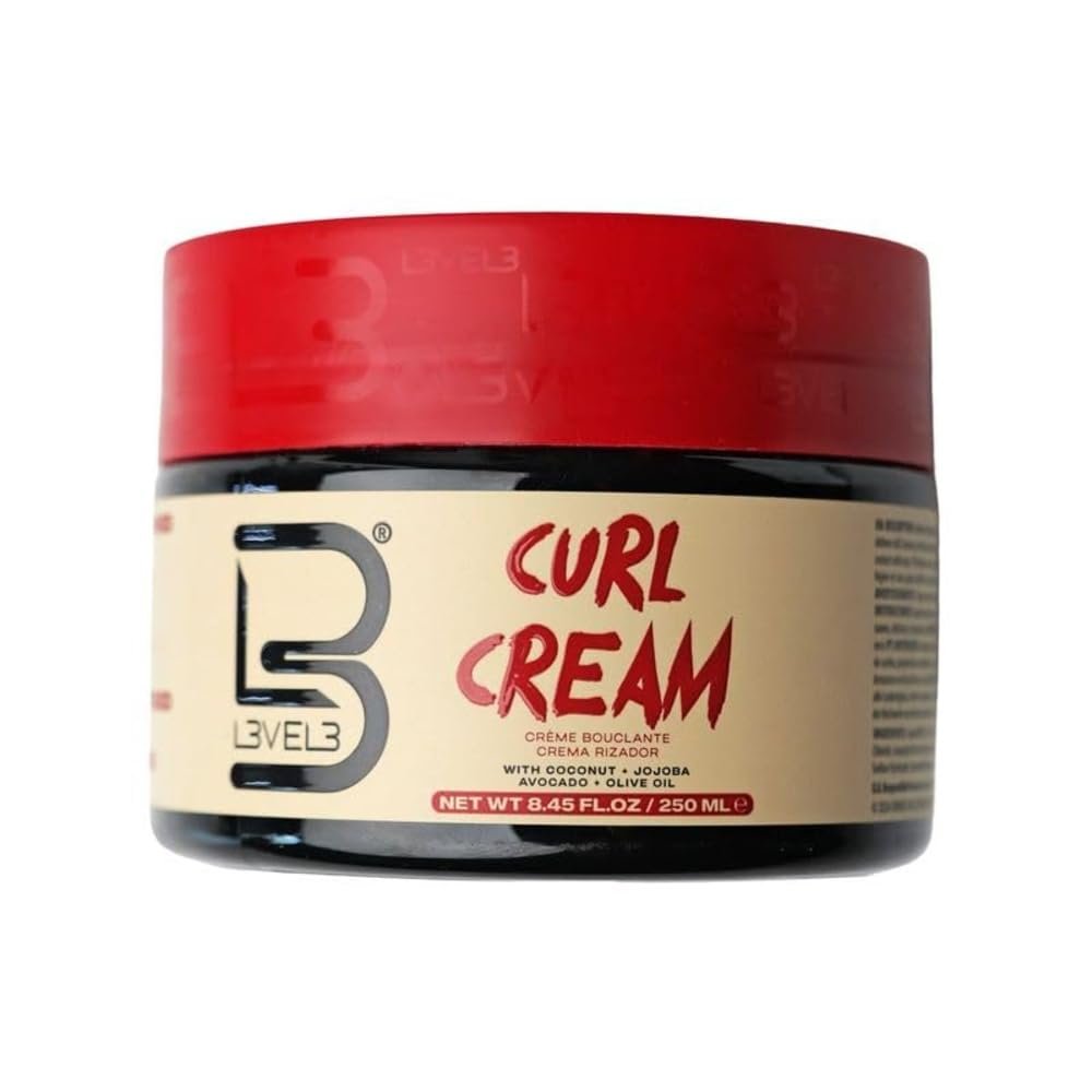 Level 3 Hydrating Curl Cream - With Coconut and Jojoba Oil for Coily and Curly Hair, 8.45 fl. oz., Pack of 1