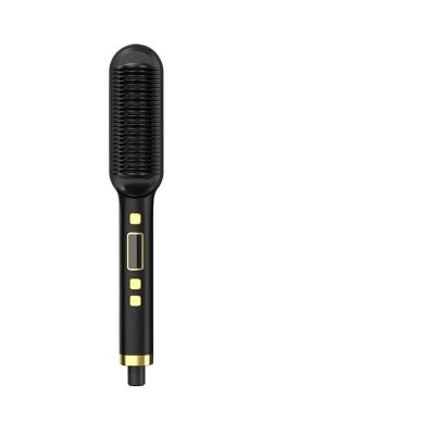 Five Temperature for Quick Heating of The Straight Hair Brush(LCD Blcak,AU)