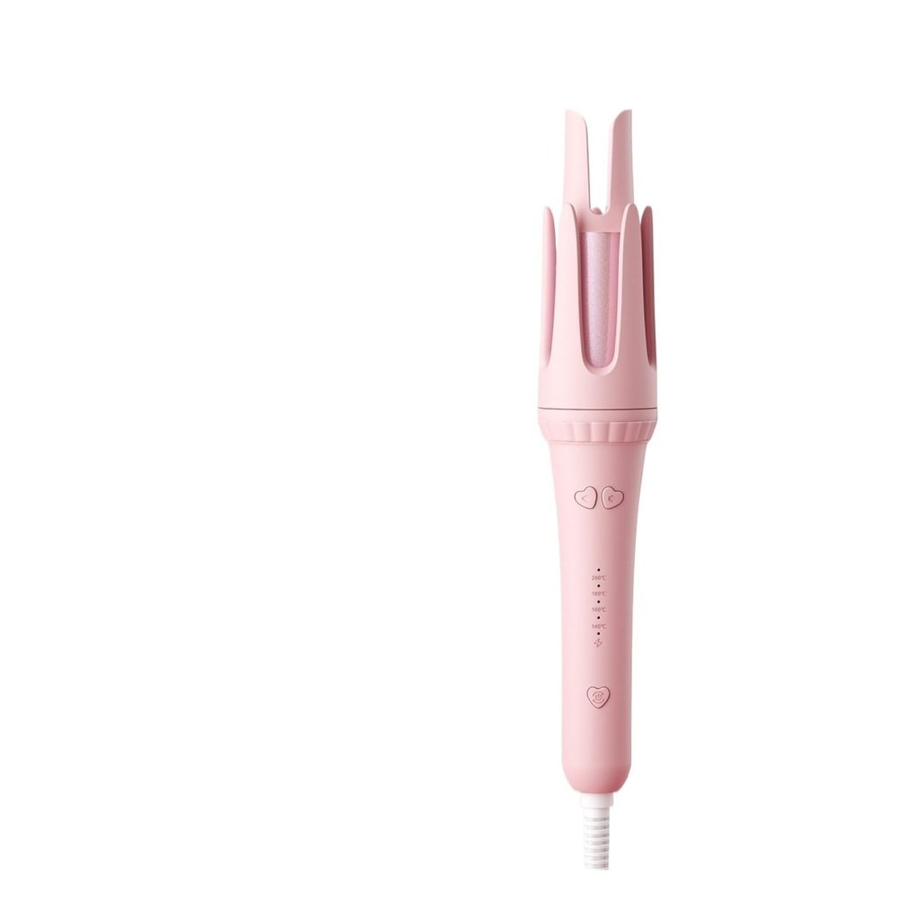 Automatic Curling Iron 32mm Rotating Long Hair(Pink,US)