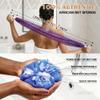 African Net Sponge Authentic Exfoliating - Authentic African Bath Sponges with Knots Exfoliating Body Scrubber for Women Back Scrub Exfoliator for Shower Bathroom Accessories Purple + Champagne ARCH&M view 2