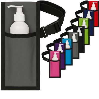 Royal Massage Oil Bottle Holster with Adjustable Strap Hands-Free Waist or Shoulder Pouch for Therapists Fits Most Pump Bottles 8 Color Options - Bottle Not Included (Gray)