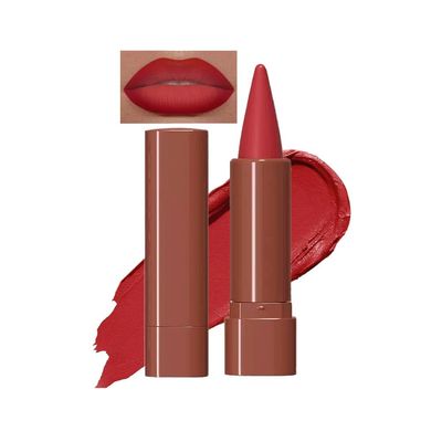 Mefyhtune 2-in-1 Gradient Red Lip Liner & Lipstick, Waterproof Long Lasting Matte Lip Liner Pencil, Makeup Smudge proof lip liner with Cone Tip (06#-Carmine)