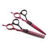 Professional Hair Cutting Shears, 6inch Japan 440c Steel Scissor Red Hair Scissors Cutting Barber Haircut thinning Shears Hairdresser Scissors view 2