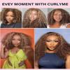 Curlyme Pre-bleached Wear Go Glueless Highlights Ombre Kinky Curly Pre-cut Lace Wig Pre-plucked 7x5 Glueless Wigs Human Hair Beginner Friendly Natural Hairline 180% Lace Front Wigs Human Hair 20 Inch view 2