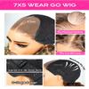 Curlyme Pre-bleached Wear Go Glueless Highlights Ombre Kinky Curly Pre-cut Lace Wig Pre-plucked 7x5 Glueless Wigs Human Hair Beginner Friendly Natural Hairline 180% Lace Front Wigs Human Hair 20 Inch view 3