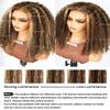 Curlyme Pre-bleached Wear Go Glueless Highlights Ombre Kinky Curly Pre-cut Lace Wig Pre-plucked 7x5 Glueless Wigs Human Hair Beginner Friendly Natural Hairline 180% Lace Front Wigs Human Hair 20 Inch view 4