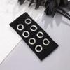 MILAKOO Grommet Hole Headband for Women Punk Goth Style Leather Choker for Y2K Costume Party Grunge Stretchy Hairband view 3