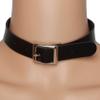 MILAKOO Grommet Hole Headband for Women Punk Goth Style Leather Choker for Y2K Costume Party Grunge Stretchy Hairband view 4