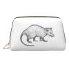 Large Makeup Bag For Purse, Vegan Leather North American Opossum Makeup Zipper Pouch, Cosmetic Storage Bag Organizer Makeup Stuff Bag For Women view 1