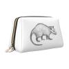 Large Makeup Bag For Purse, Vegan Leather North American Opossum Makeup Zipper Pouch, Cosmetic Storage Bag Organizer Makeup Stuff Bag For Women view 2