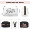 Large Makeup Bag For Purse, Vegan Leather North American Opossum Makeup Zipper Pouch, Cosmetic Storage Bag Organizer Makeup Stuff Bag For Women view 4