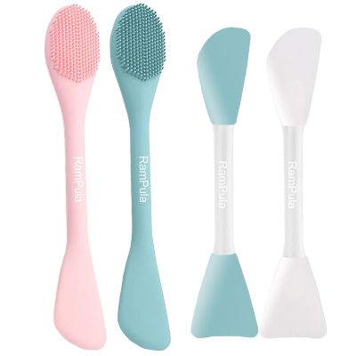 2pcs Facial Cleansing Brush and 2pcs Silicone Face Mask Applicator