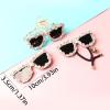 Acxico 3PC 13.5cm Large European-American Personality Eye Design Hair Clips, Summer Sparkling Shark Clips for Back Hair, Grab Clips for Hair Styling view 3
