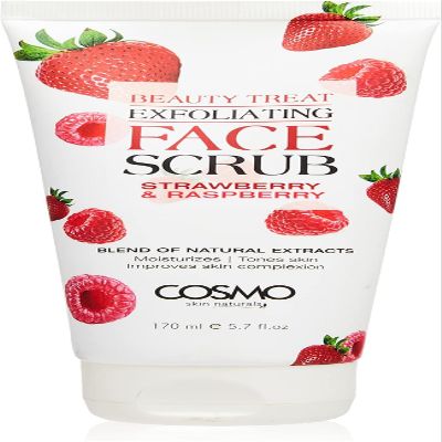 Face Scrub Deeply Cleanses and Exfoliates, Removing Impurities Dead Skin Cells 170ml | (5.74 fl.oz, Strawberry & Raspberry)