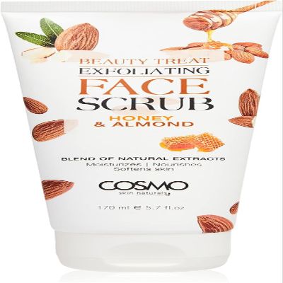 Face Scrub Deeply Cleanses and Exfoliates, Removing Impurities Dead Skin Cells 170ml | (5.74 fl.oz, Honey & Almond)
