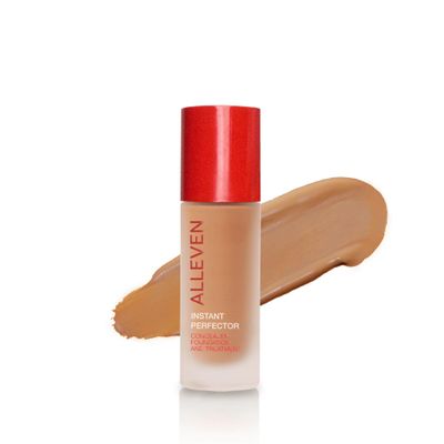ALLEVEN Instant Perfector  All-in-One Concealer & Foundation for Face & Body, Buildable Coverage, Luminous Second-Skin Finish, 20ml/0.68 fl. Oz (AMBER)