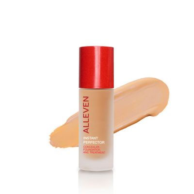 ALLEVEN Instant Perfector  All-in-One Concealer & Foundation for Face & Body, Buildable Coverage, Luminous Second-Skin Finish, 20ml/0.68 fl.Oz (SAND)