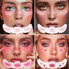 8Pcs 2-in-1 Rose-pink Blush and Glitter Freckles Face Tattoo for Teenagers & Young Women, Waterproof and Long-lasting Face Makeup Tattoos for Halloween and Christmas (SET A) view 3