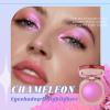 HOSAILY Holographic Chameleon Pink Purple Eyeshadow&Highlighter Palette Makeup, Color Shift Glitter Iridescent Cream Highlighter, Smooth Long Lasting Sparkling Facial Illuminator Palette Fairy Makeup view 2