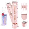 Bikini Trimmer for Women,2-in-1 IPX7 Waterproof Electric Shaver,USB Cordless Painless Electric Razors with LED Display for Legs Bikini Facial Hair Removal, Body Wet&Dry Use Razor Kit for Lady Grooming view 1