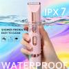 Bikini Trimmer for Women,2-in-1 IPX7 Waterproof Electric Shaver,USB Cordless Painless Electric Razors with LED Display for Legs Bikini Facial Hair Removal, Body Wet&Dry Use Razor Kit for Lady Grooming view 2