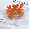 4PCS Mini Crab Claw Clips,Crab Hair Clips,Animal Shape Bangs Hair Jaw Clips,Cellulose Acetate Hair Clips for Girls,Small Hair Barrettes for Women (Crab) view 3