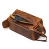 Men Women Leather Cosmetic Bags Travel Function Makeup Case Zip Make Up Organizer Storage Pouch Toiletry Beauty Wash Bag(2) view 3