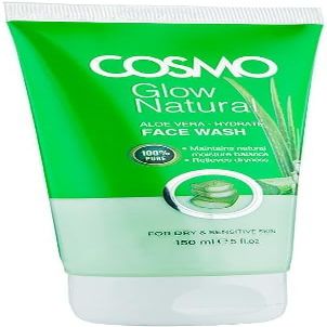 CD COSMO DESIGNS Glow Natural Face Wash 150ml, Deep-pore Cleansing Wash to Clarify & Purify Skin, for All Skin Types (5.07 fl.oz, Aloevera)