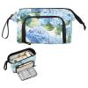 Hydrangea Blue Flowers Large Capacity Pencil Case Pen Bag Zipper Pencil Pouch Big Aesthetic organizer Back to School Supplies view 2