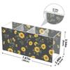 Makeup Brush Organizer Pencil Holder Pen Organizer Clear for Desk Black Sunflower Cosmetic Brushes Stationery Storage view 3