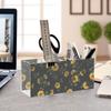 Makeup Brush Organizer Pencil Holder Pen Organizer Clear for Desk Black Sunflower Cosmetic Brushes Stationery Storage view 4