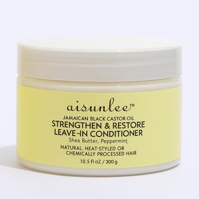 Aisunlee Jamaican Black Castor Oil Leave-In Conditioner Strengthen & Restore with Shea Butter, Peppermint & Apple Cider Vinegar 10.5 oz