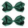 Hair Clips, Classic Hairbow Style, 2 Pack, 6 Inch, Daily Wear for Women, All Hair Types (Forest Green, 6 Inch) view 1