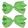 Hair Clips, Classic Hairbow Style, 2 Pack, 6 Inch, Daily Wear for Women, All Hair Types (Apple Green, 6 Inch) view 1