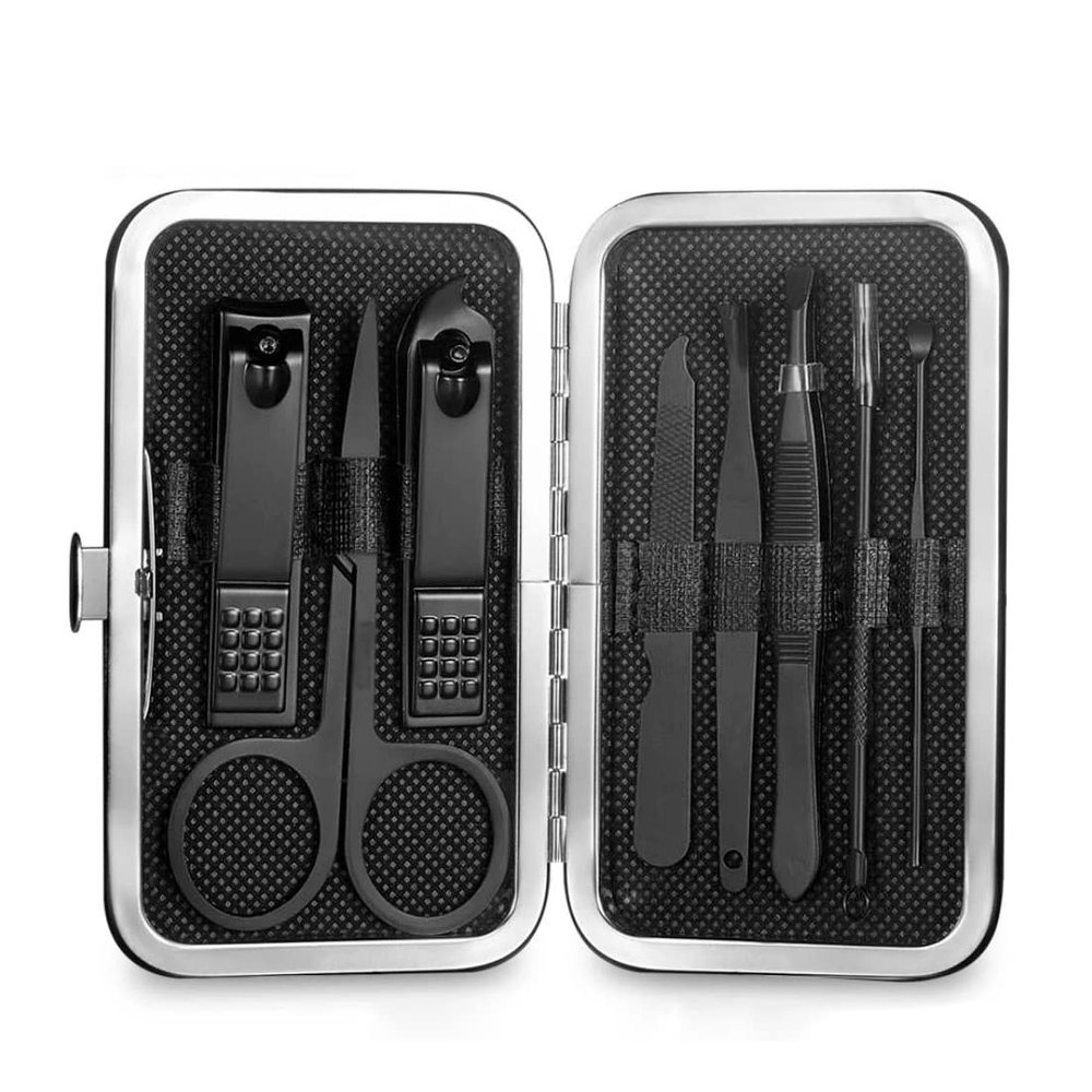 ASWRTYJO Nail Clipper Portable Stainless Steel Nail File Tweezers Set Professional with Box Nail Art Kit