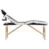 Foldable Massage Table 4 Zones Wood Black and White view 2