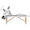 Foldable Massage Table 4 Zones Wood Black and White view 3